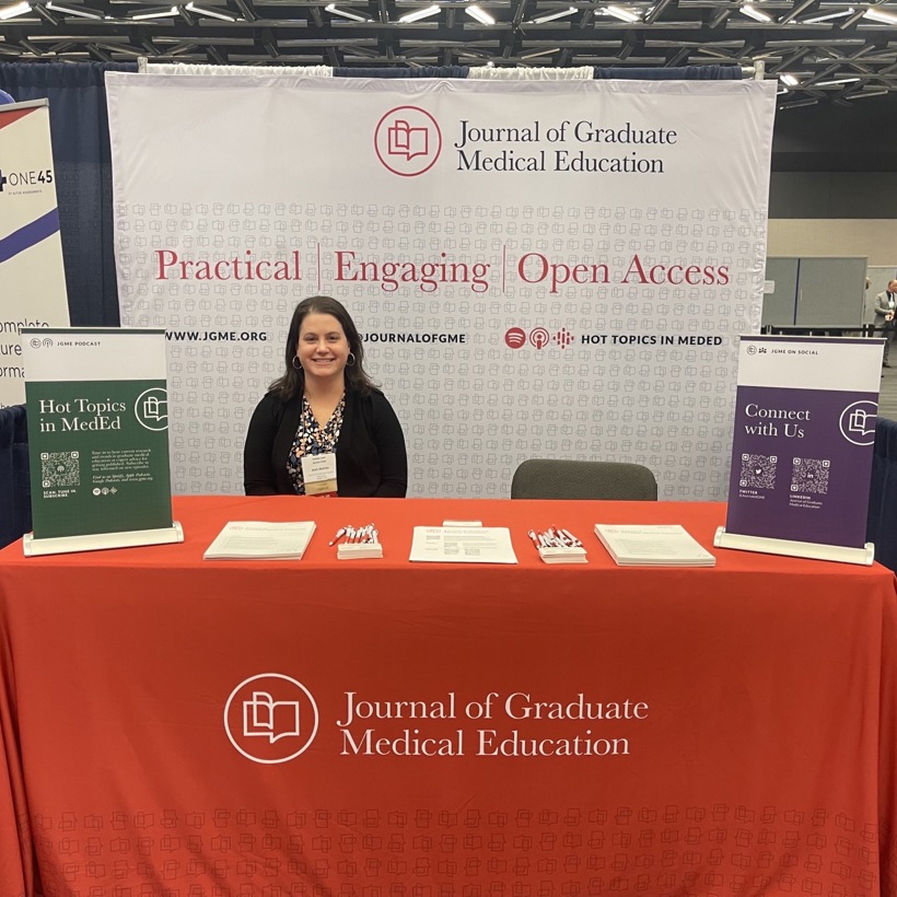 JGME Managing Editor Jean Mattes at the ICRE Conference in October 2022