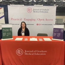 JGME Managing Editor Jean Mattes at the ICRE Conference in October 2022