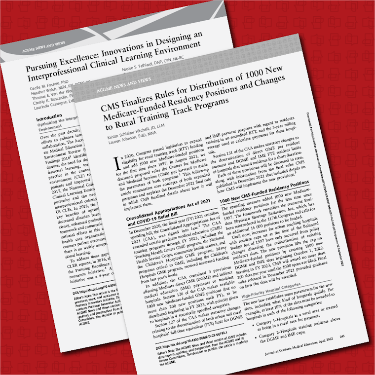 Journal Notes: A Place for the ACGME in the Journal of Graduate