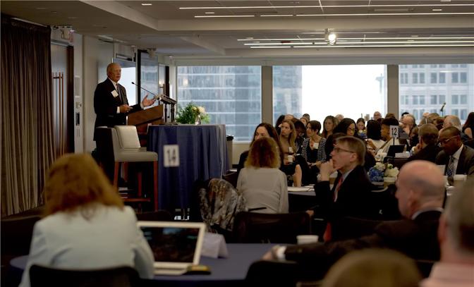 Approximately 200 health care leaders attended the meeting in person, which kicked off last night at a reception where clinicians shared personal stories on well-being. Approximately 700 people across the nation also participated via webcast.