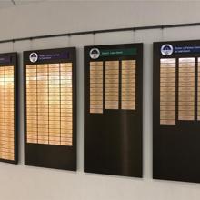 Awardees are honored in displays throughout the ACGME office space in Chicago