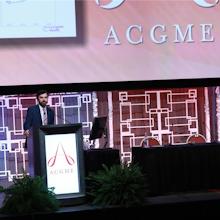 Drs. Patrick Cocks and Marc Triola presenting at the 2019 ACGME Annual Educational Conference