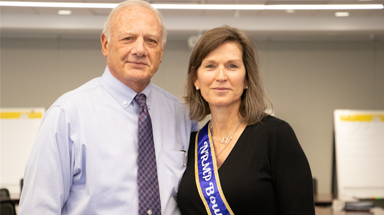 ACGME President and CEO Dr. Thomas J. Nasca and Dr. Lamb and at her ACGME goodbye party