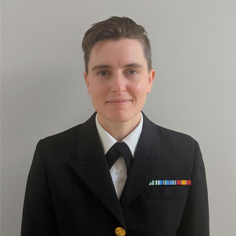 2021 David C. Leach Awardee Lt. Guen Hunt, MD, is a chief resident in the Medical Corps in the US Navy at the National Capital Consortium at Walter Reed National Military Medical Center in Bethesda, Maryland, specializing in internal medicine.
