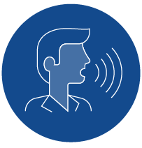 illustrated man speaking